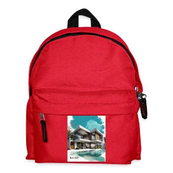 La villa moderne de mon ex au bord de la piscine - Sac à dos Enfant - rouge - Devant