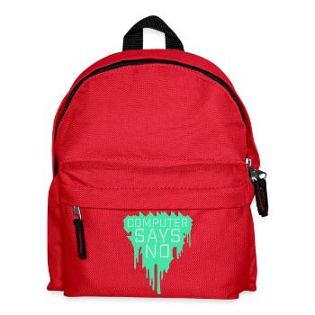 Computer Says No Funny Programmer Nerd Technique - Kids' Backpack - red - Front