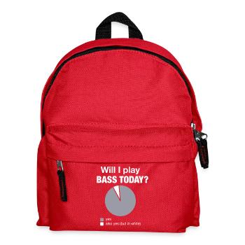 Bass Today Funny Bassist Diagram - Kids' Backpack - red - Front
