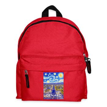 Sternennacht in Oxnard, Kalifornien - Kinder Rucksack - Rot - Vorne