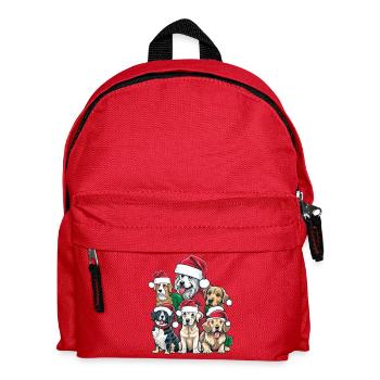 Santa Paws Crew - Kinder Rucksack - Rot - Vorne