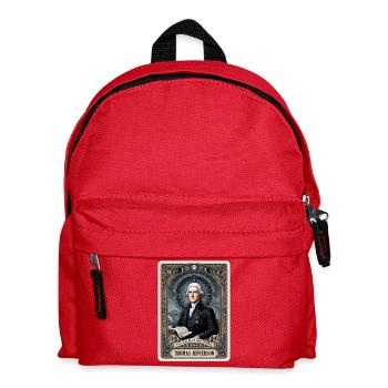Thomas Jefferson Tarotkarte - Kinder Rucksack - Rot - Vorne