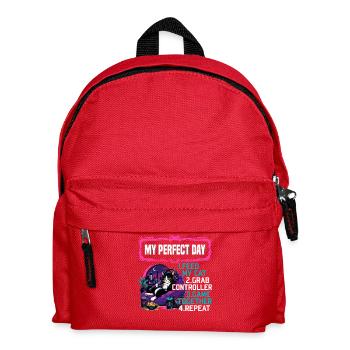 Gamer Gaming Cat Video Game - Kids' Backpack - red - Front