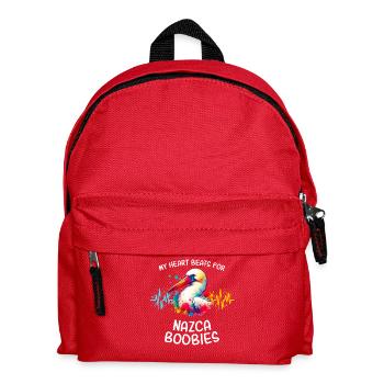 Nazca Booby Heart Line - Kids' Backpack - red - Front