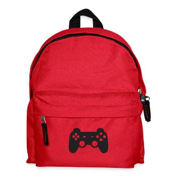 Black game console controller gift idea - Kids' Backpack - red - Front
