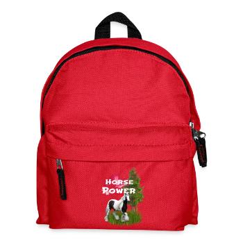 Illustration de chevaux puissants - Sac à dos Enfant - rouge - Devant