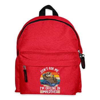 Maldives Holiday Trip Sloth - Kids' Backpack - red - Front