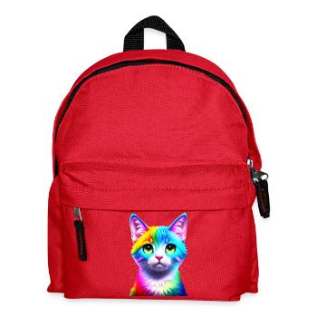 Chat arc-en-ciel - Sac à dos Enfant - rouge - Devant