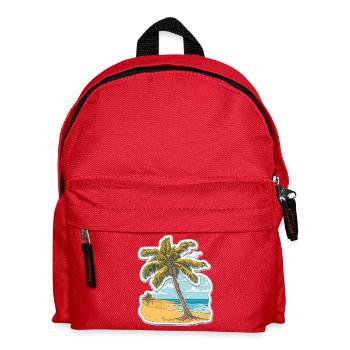 South Sea Palm Dream - Kids' Backpack - red - Front