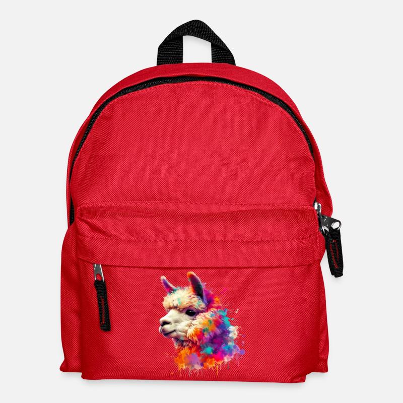 Alpaka - Kinder Rucksack - Rot