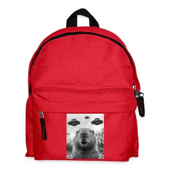 Selfie de capybara avec OVNI - Sac à dos Enfant - rouge - Devant