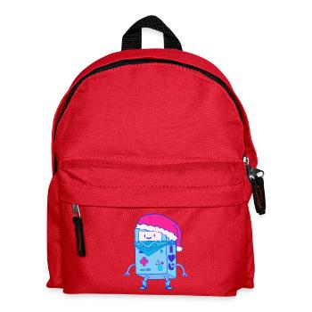 Kawaii Weihnachts-Roboter Santa Bot - Kinder Rucksack - Rot - Vorne