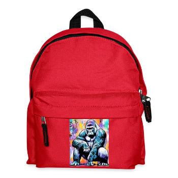 Gorilla - Kinder Rucksack - Rot - Vorne