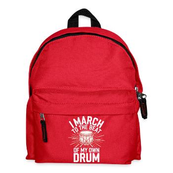 Music with heart and rhythm - Kids' Backpack - red - Front