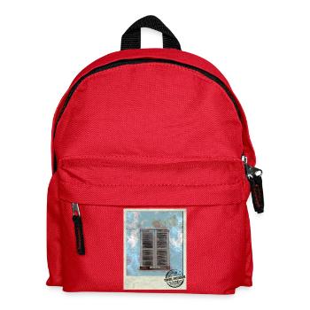 Verwitterte Fenster im Südstil - Kinder Rucksack - Rot - Vorne