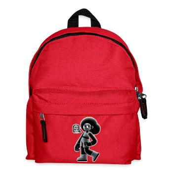 Afrofreund Lebensfreude Illustration - Kinder Rucksack - Rot - Vorne