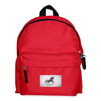 Glitzerndes Einhorn-Mosaik - Kinder Rucksack - Rot - Vorne