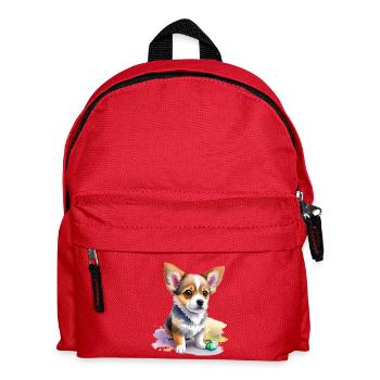 cute dog - Kids' Backpack - red - Front