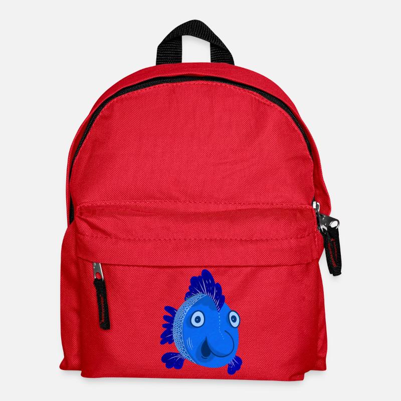 Poisson bleu - Sac à dos Enfant - rouge