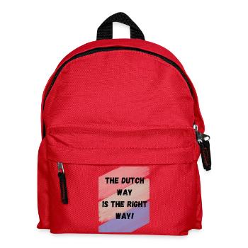 Der holländische Weg ist der richtige Weg - Kinder Rucksack - Rot - Vorne