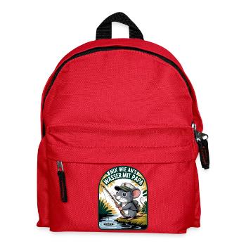 Souris sur l’eau avec papa - Sac à dos Enfant - rouge - Devant