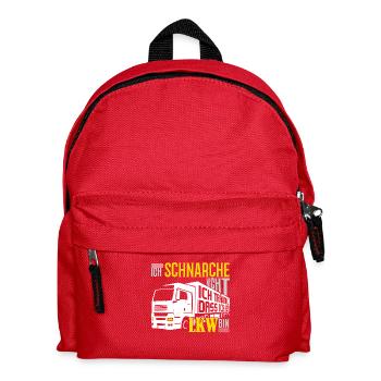LKW-Fahrer - Ich schnarche nicht, ich bin ein LKW - Kinder Rucksack - Rot - Vorne