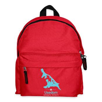 Usedom | Design-Landkarte - Kinder Rucksack - Rot - Vorne