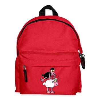 Schwarze Schafe und Springfrosch - Kinder Rucksack - Rot - Vorne