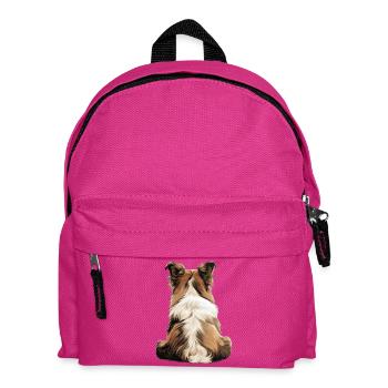 Chien de berger Shetland - Sac à dos Enfant - fuchsia - Devant