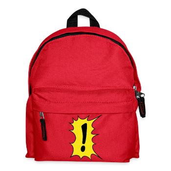 The exclamation mark in comic style - Kids' Backpack - red - Front