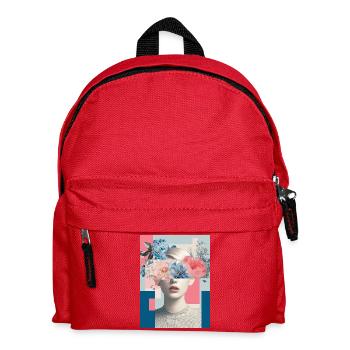 Abstract floral femininity - Kids' Backpack - red - Front