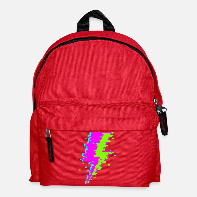 Psychedelic Digital Beam - Kids' Backpack - red