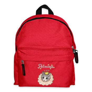 Illustration de la couronne de la princesse chat - Sac à dos Enfant - rouge - Devant