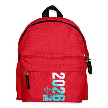 Champion de fléchettes 2026, maillot Kreisliga blanc cyan - Sac à dos Enfant - rouge - Devant