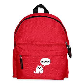 Miaou! - Chat Kawaii mignon - Sac à dos Enfant - rouge - Devant