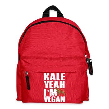 Kale Yeah I am Vegan - Kinder Rucksack - Rot - Vorne