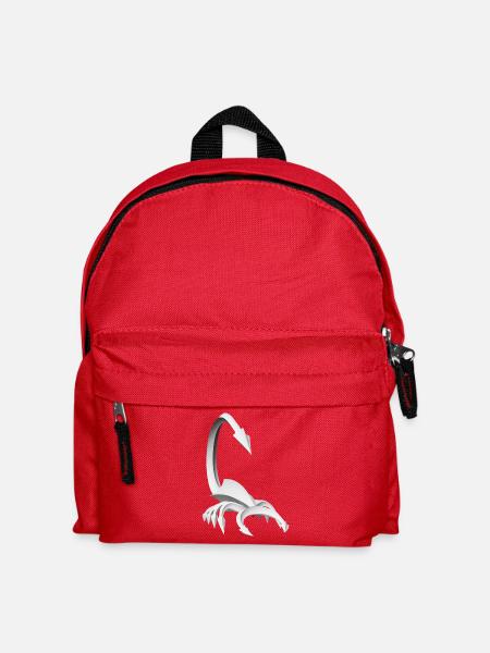 Futuristischer Skorpion in Schwarzweiß - Kinder Rucksack - Rot