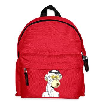 Ape with gold glasses - Kids' Backpack - red - Front