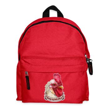 Comb Rooster Design Magnificent Rooster Chickens - Kids' Backpack - red - Front