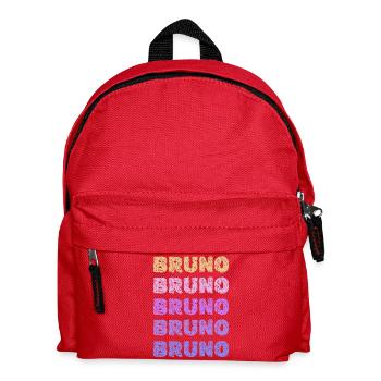 Bruno Repeated Pastel Letters - Kinder Rucksack - Rot - Vorne