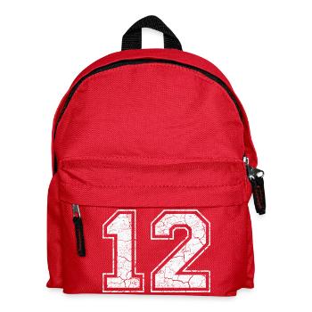12 in white in the used look - Kids' Backpack - red - Front