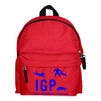 IGP Hundesport - Blau - Kinder Rucksack - Rot - Vorne