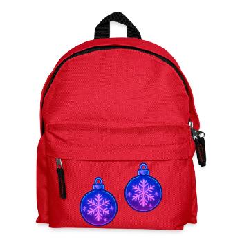 Weihnachtskugel Schneeflocke Ornament - Kinder Rucksack - Rot - Vorne