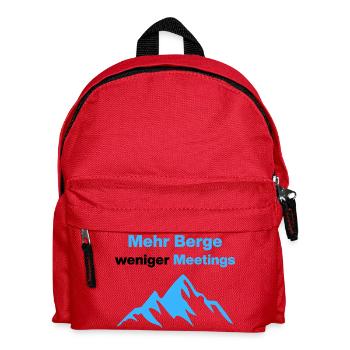 Plus de montagnes, moins de réunions, de jours fériés, de bureaux - Sac à dos Enfant - rouge - Devant