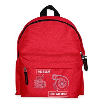 Auto, tu es nul, arrête de râler, mécanique automobile - Sac à dos Enfant - rouge - Devant