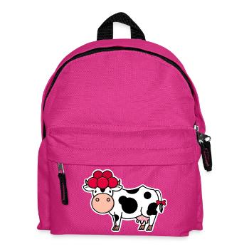 Petite vache de la Forêt-Noire - Sac à dos Enfant - fuchsia - Devant