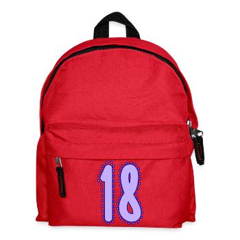 18. 18 ANS. 18e ANNIVERSAIRE. ANNIVERSAIRE 18 ANS. - Sac à dos Enfant - rouge - Devant