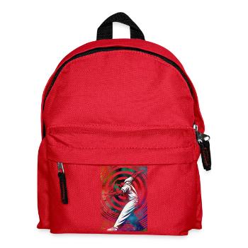 Golfeur dans un tourbillon coloré - Sac à dos Enfant - rouge - Devant