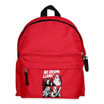 No Drama Llama Horror Comic - Kids' Backpack - red - Front