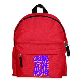 Cycling is the answer purple - Kids' Backpack - red - Front